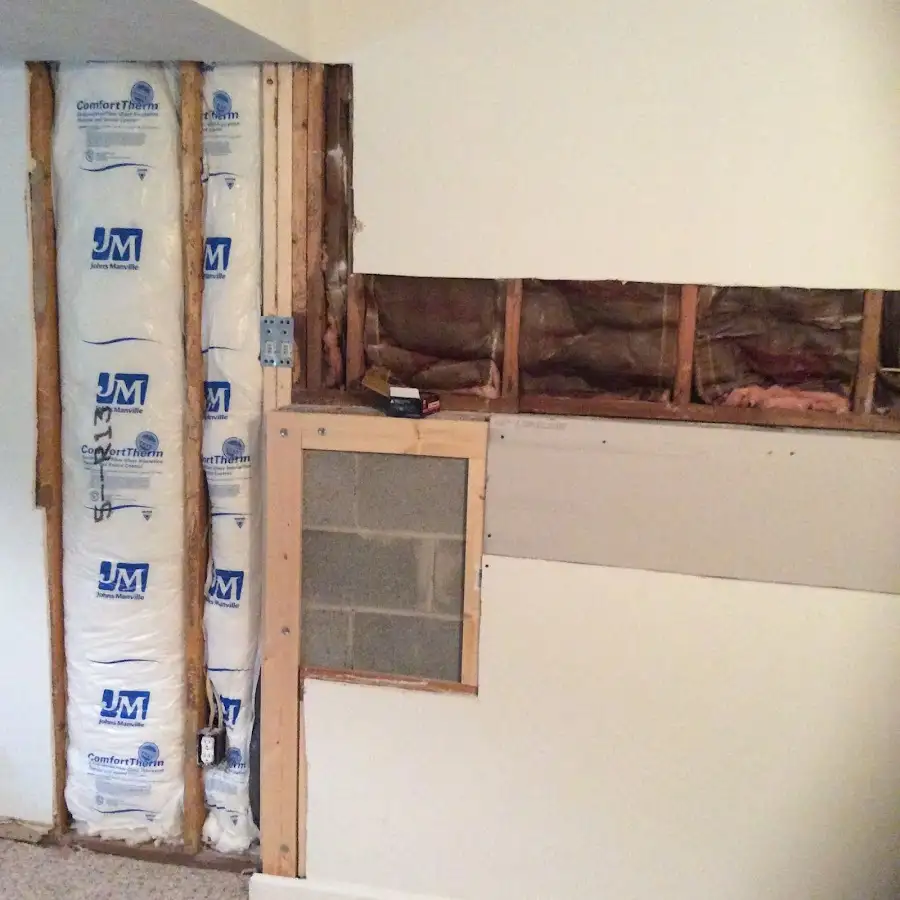 Wall insulation replacement during Structural Drying in Stowe